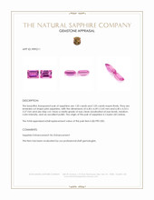 2.10 Ct.Tw.Total Carat Weight Pink Sapphire Pair from Ceylon (Sri Lanka) Appraisal