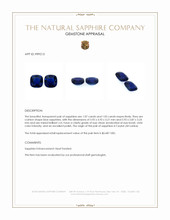 2.12 Ct.Tw.Total Carat Weight Blue Sapphire Pair from Ceylon (Sri Lanka) Appraisal