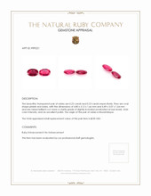 0.46 Ct.Tw.Total Carat Weight Ruby Pair from Mozambique Appraisal