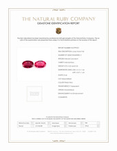 0.46 Ct.Tw.Total Carat Weight Ruby Pair from Mozambique Scan Report
