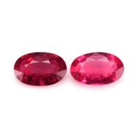 0.46 Ct.Tw.Total Carat Weight Ruby Pair from Mozambique Video