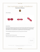 1.79 Ct.Tw.Total Carat Weight Ruby Pair from Mozambique Appraisal