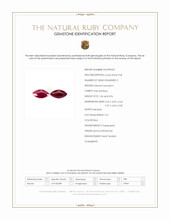 2.00 Ct.Tw.Total Carat Weight Ruby Pair from Burma (Myanmar) Scan Report