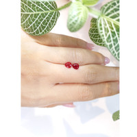 1.41&nbsp;Ct.Tw.Total Carat Weight Ruby Pair from Burma (Myanmar) Life Style