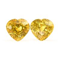 2.73&nbsp;Ct.Tw.Total Carat Weight Orangish Yellow Sapphire Pair from Ceylon (Sri Lanka) Video