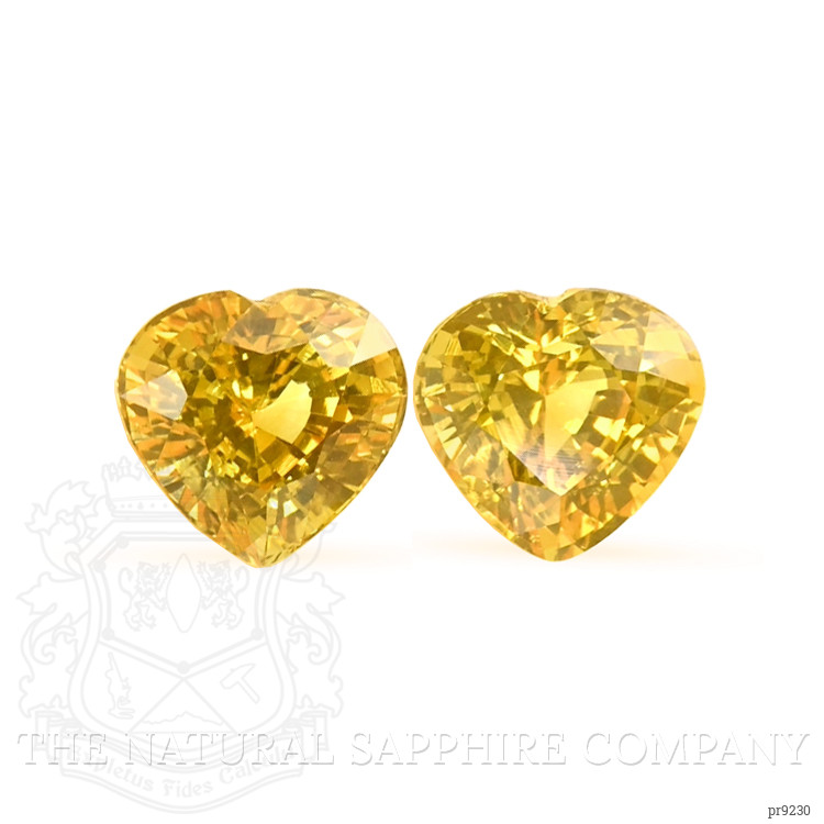 2.73 Ct.Tw. Orangish Yellow Sapphire Pair from Ceylon (Sri Lanka)