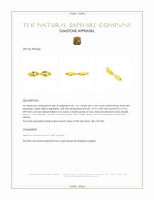2.05 Ct.Tw.Total Carat Weight Yellow Sapphire Pair from Ceylon (Sri Lanka) Appraisal