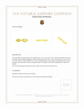 2.90 Ct.Tw.Total Carat Weight Yellow Sapphire Pair from Ceylon (Sri Lanka) Appraisal