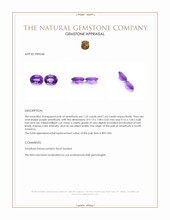 3.18 Ct.Tw.Total Carat Weight Purple Amethyst Pair from South America Appraisal