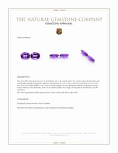 2.89 Ct.Tw.Total Carat Weight Purple Amethyst Pair from South America Appraisal
