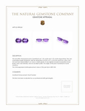 3.00 Ct.Tw.Total Carat Weight Amethyst Pair from South America Appraisal