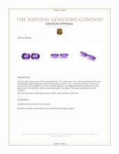 3.00 Ct.Tw.Total Carat Weight Purple Amethyst Pair from South America Appraisal