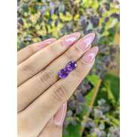 3.00&nbsp;Ct.Tw.Total Carat Weight Amethyst Pair from South America Life Style