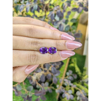 4.24&nbsp;Ct.Tw.Total Carat Weight Amethyst Pair from South America Life Style