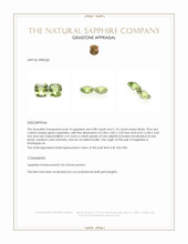 2.08 Ct.Tw.Total Carat Weight Green Sapphire Pair from Madagascar Appraisal