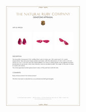 2.01 Ct.Tw.Total Carat Weight Pinkish Red Ruby Pair from Ceylon (Sri Lanka) Appraisal
