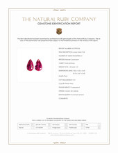 2.01 Ct.Tw.Total Carat Weight Pinkish Red Ruby Pair from Ceylon (Sri Lanka) Scan Report