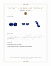 1.80&nbsp;Ct.Tw.Total Carat Weight Blue Sapphire Pair from Ceylon (Sri Lanka) Appraisal