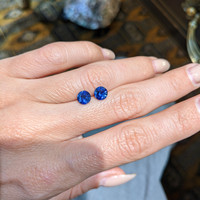 1.80&nbsp;Ct.Tw.Total Carat Weight Blue Sapphire Pair from Ceylon (Sri Lanka) Life Style