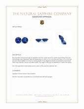 1.78&nbsp;Ct.Tw.Total Carat Weight Blue Sapphire Pair from Ceylon (Sri Lanka) Appraisal