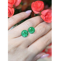 5.69 Ct.Tw.Total Carat Weight Emerald Pair from Ethiopia Life Style