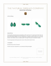 4.12 Ct.Tw.Total Carat Weight Emerald Pair from Zambia Appraisal