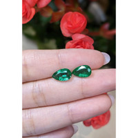 4.12 Ct.Tw.Total Carat Weight Emerald Pair from Zambia Life Style