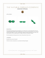 3.33 Ct.Tw.Total Carat Weight Emerald Pair from Zambia Appraisal