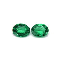 3.33 Ct.Tw.Total Carat Weight Emerald Pair from Zambia Video