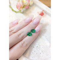 3.33 Ct.Tw.Total Carat Weight Emerald Pair from Zambia Life Style