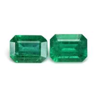3.95 Ct.Tw.Total Carat Weight Emerald Pair from Zambia Video