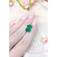 3.95 Ct.Tw.Total Carat Weight Emerald Pair from Zambia Life Style