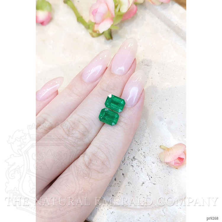 4.00 Ct.Tw. Emerald Pair from Zambia