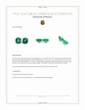 2.52 Ct.Tw.Total Carat Weight Emerald Pair from Zambia Appraisal