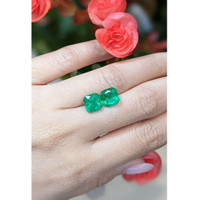 4.64 Ct.Tw.Total Carat Weight Emerald Pair from Brazil Life Style