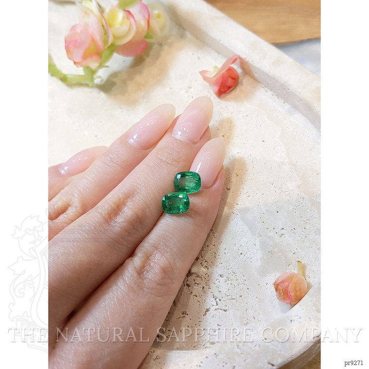 3.18 Ct.Tw. Emerald Pair from Zambia