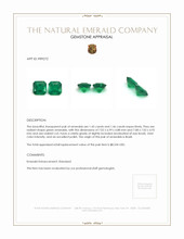 2.91 Ct.Tw.Total Carat Weight Emerald Pair from Brazil Appraisal
