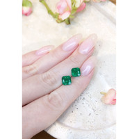 2.91 Ct.Tw.Total Carat Weight Emerald Pair from Brazil Life Style