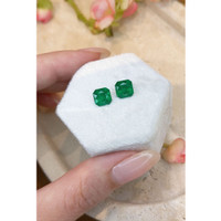 2.91 Ct.Tw.Total Carat Weight Emerald Pair from Brazil Life Style