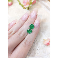 3.11 Ct.Tw.Total Carat Weight Emerald Pair from Brazil Life Style