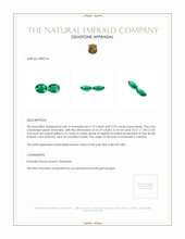 4.44 Ct.Tw.Total Carat Weight Emerald Pair from Zambia Appraisal