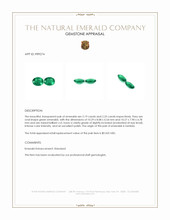 4.44 Ct.Tw.Total Carat Weight Emerald Pair from Zambia Appraisal