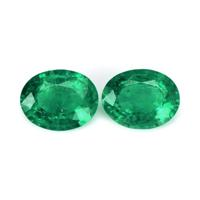 4.44 Ct.Tw.Total Carat Weight Emerald Pair from Zambia Video