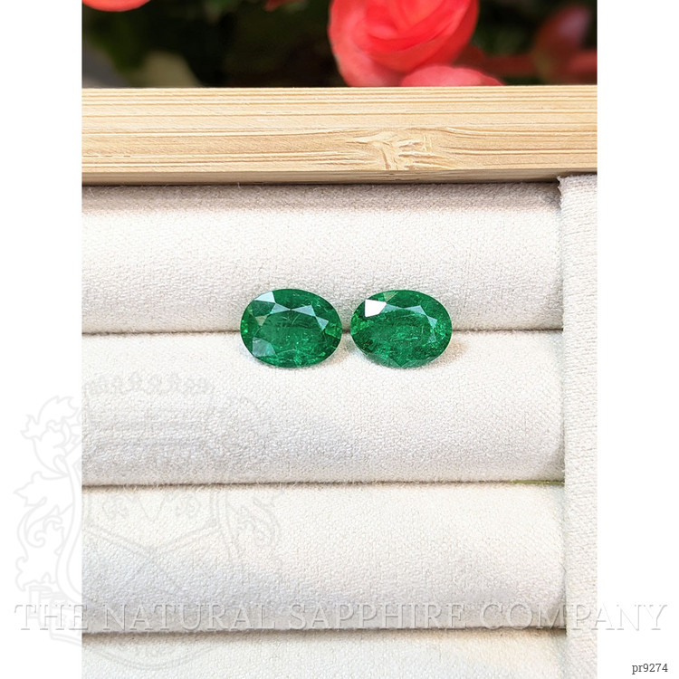 4.44 Ct.Tw. Emerald Pair from Zambia