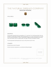 3.16 Ct.Tw.Total Carat Weight Emerald Pair from Zambia Appraisal