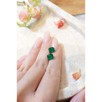 3.16 Ct.Tw.Total Carat Weight Emerald Pair from Zambia Life Style