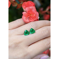 3.16 Ct.Tw.Total Carat Weight Emerald Pair from Brazil Life Style