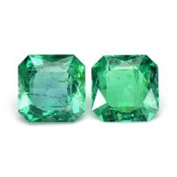 4.58 Ct.Tw.Total Carat Weight Emerald Pair from Zambia Video