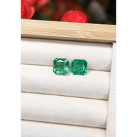 4.58 Ct.Tw.Total Carat Weight Emerald Pair from Zambia Life Style