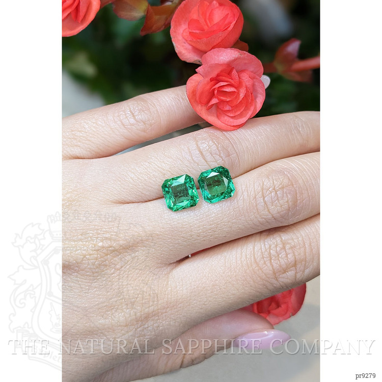 4.58 Ct.Tw. Emerald Pair from Zambia